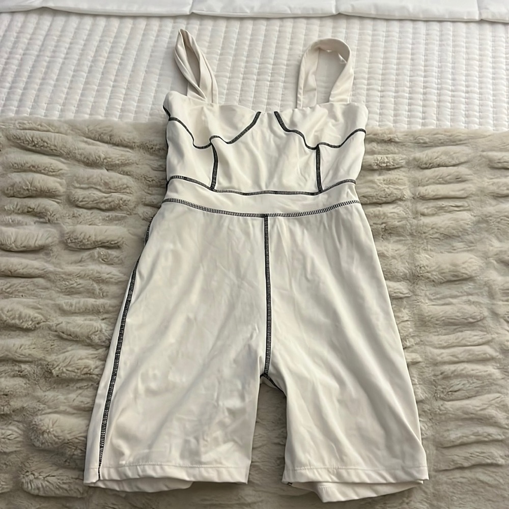 WeWoreWhat white corset romper